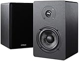 Micca PB42X Powered Bookshelf Speakers, 30-Watt RMS Power, Active Near Field Studio Monitors, 2-Way (Black, Pair)