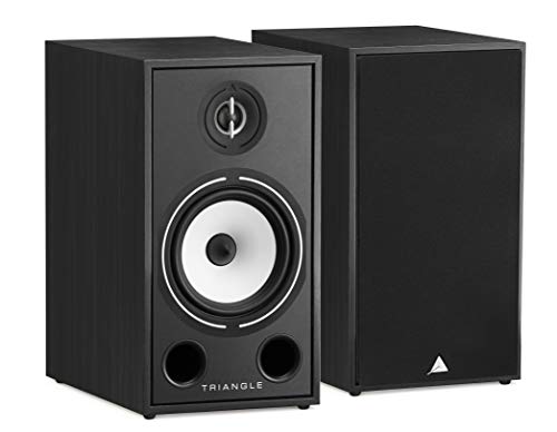 triangle - BOREA BR03 Hi-Fi Bookshelf Speakers - Power handling 100W - Output 90 dB/W/m - Versatile Music and Home Cinema - 206 x 380 x 314 mm - Black (Pair)